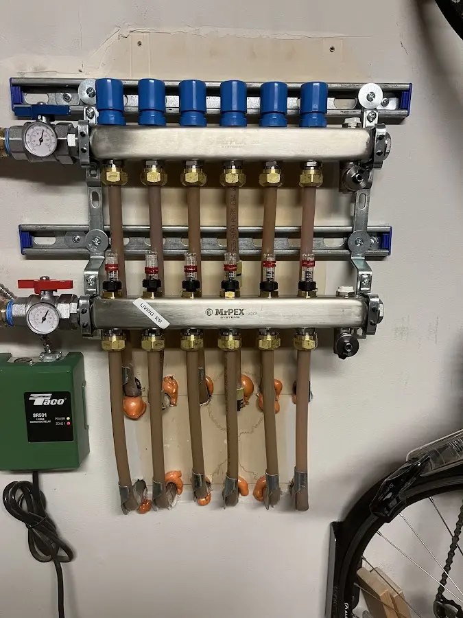 Plumber performing Gas Line Installation at a residential property in Reedsburg